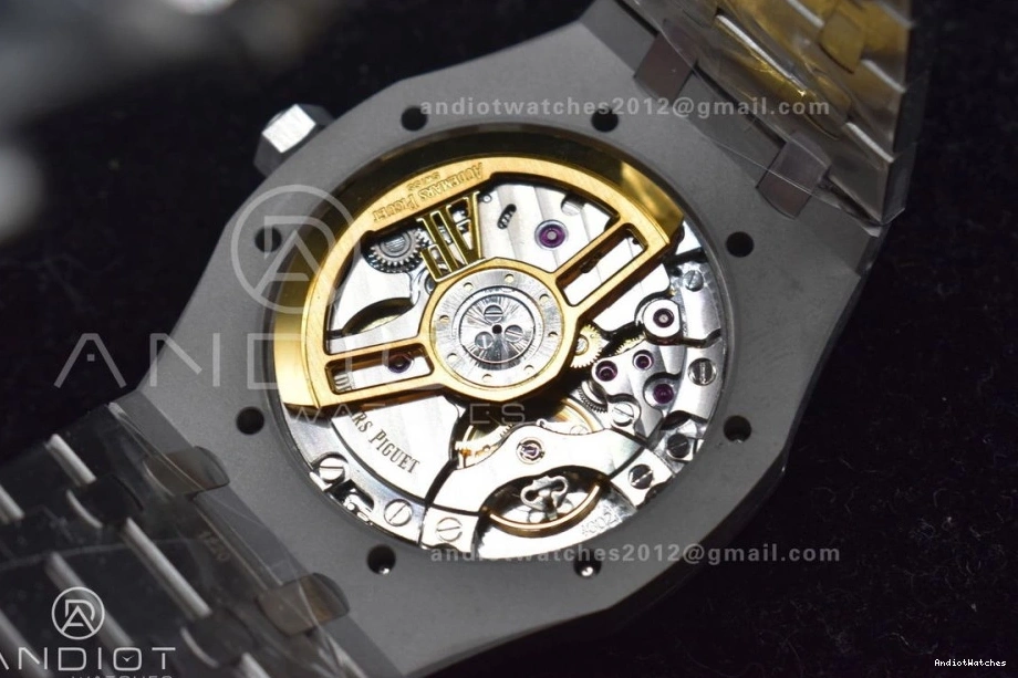 APSF A4302 Royal 15500 Clone Oak Bracelet SS on 41mm Textured 449 Best Affordable Super Edition 1:1 White SS Dial 0206